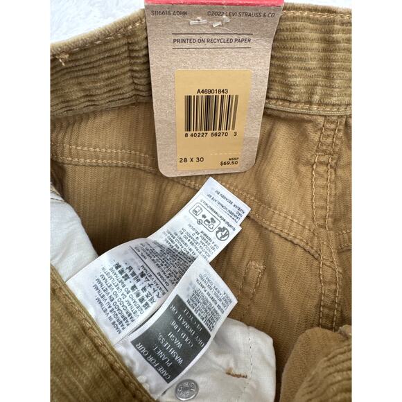 NWT Levi’s 56270 Men’s Corduroy Pants Tan 30x30 – Original Style, - Picture 11 of 15